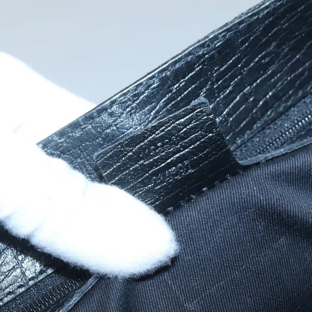 GUCCI GG Canvas Bamboo Tote Bag Black 112530 Auth am8242 - Picture 11 of 16